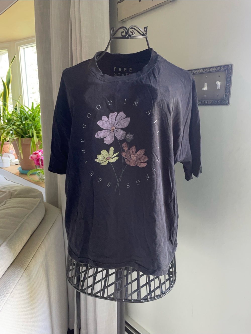 Free State Black Graphic Crewneck Tee